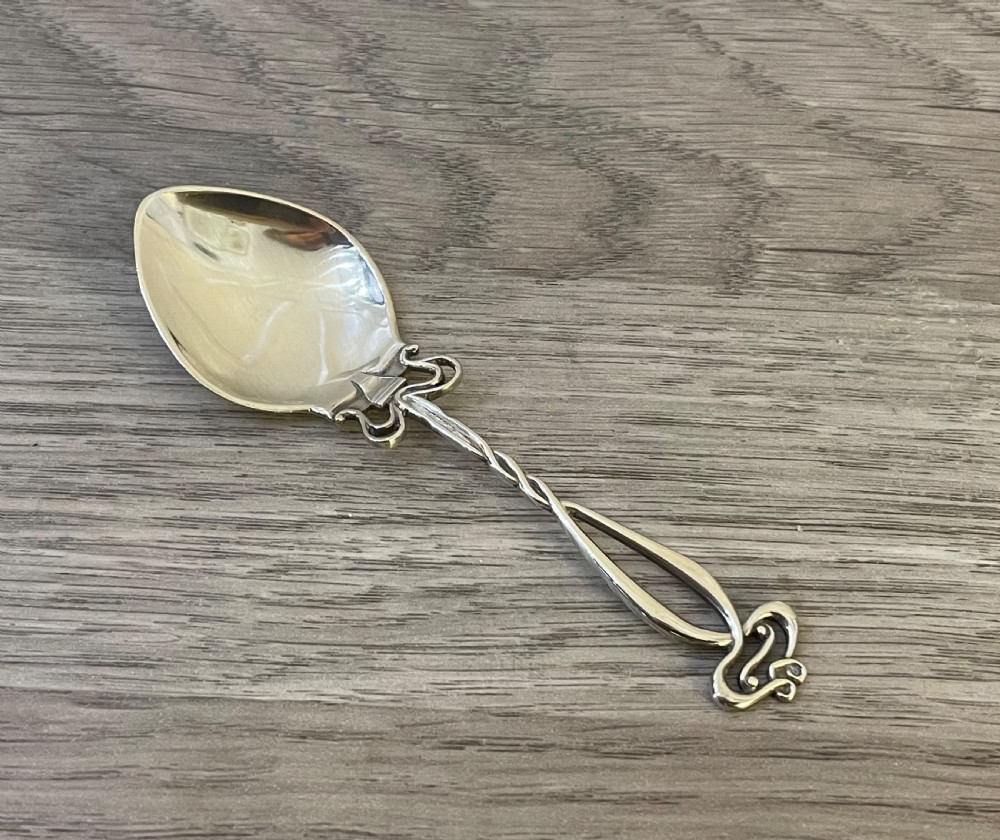Wonderful Art Nouveau Silver Jam Spoon by Levi & Salaman View III