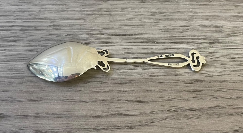 Wonderful Art Nouveau Silver Jam Spoon by Levi & Salaman View IV