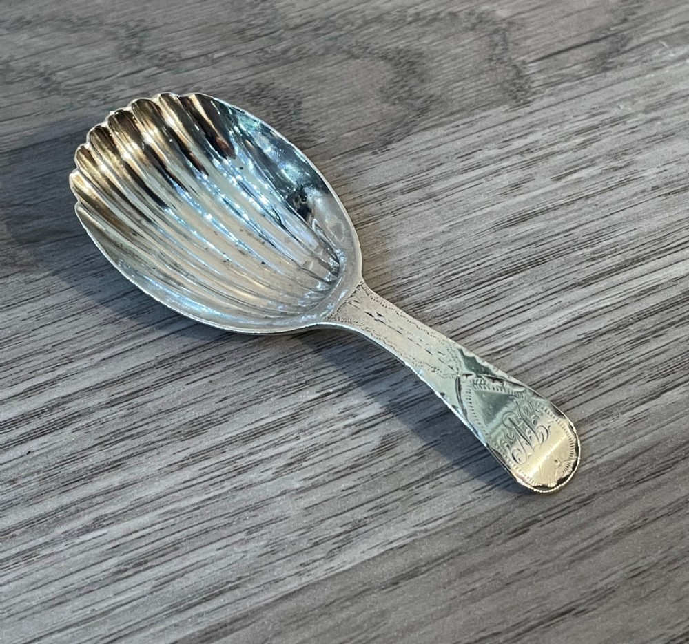 George III Silver Caddy Spoon View II