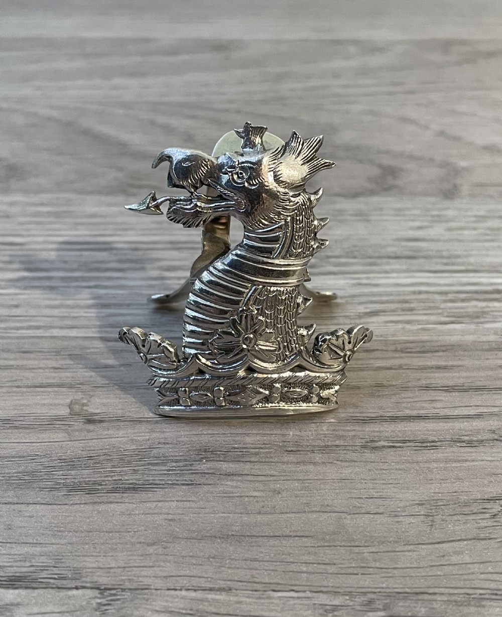 Rare Edwardian Silver Menu Card Holder
