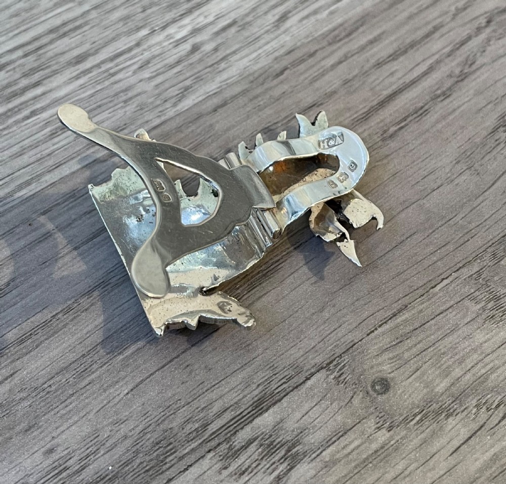 Rare Edwardian Silver Menu Card Holder View V