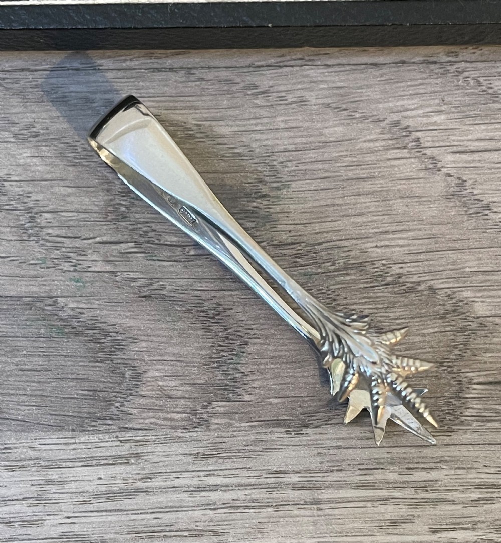 George V Solid Silver Teaspoons & Tongs View IV