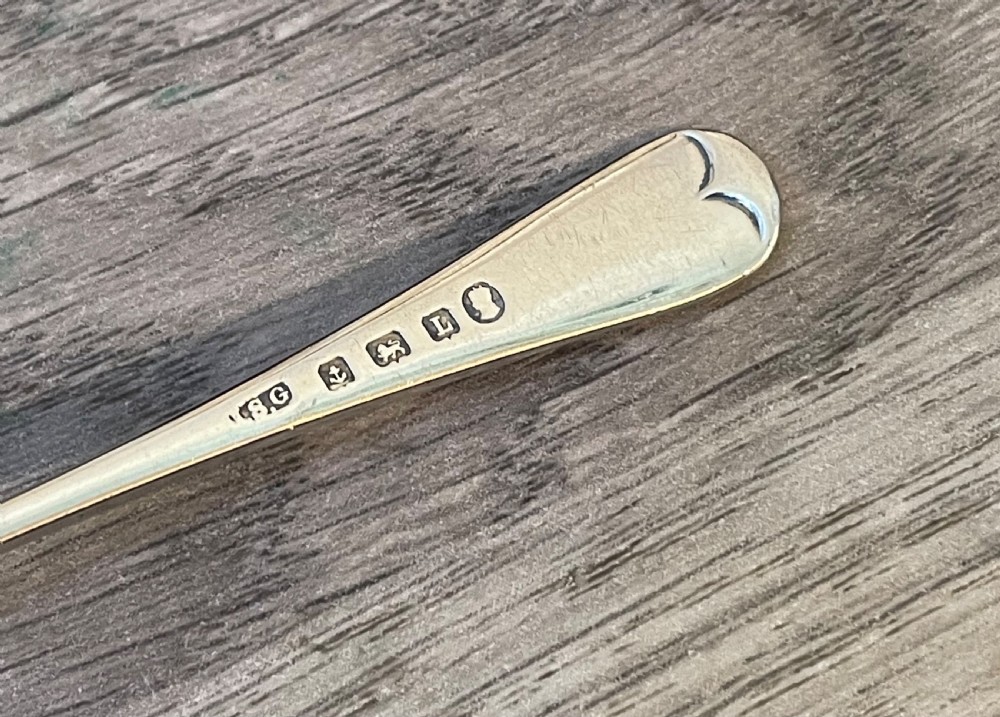 George V Solid Silver Teaspoons & Tongs View V