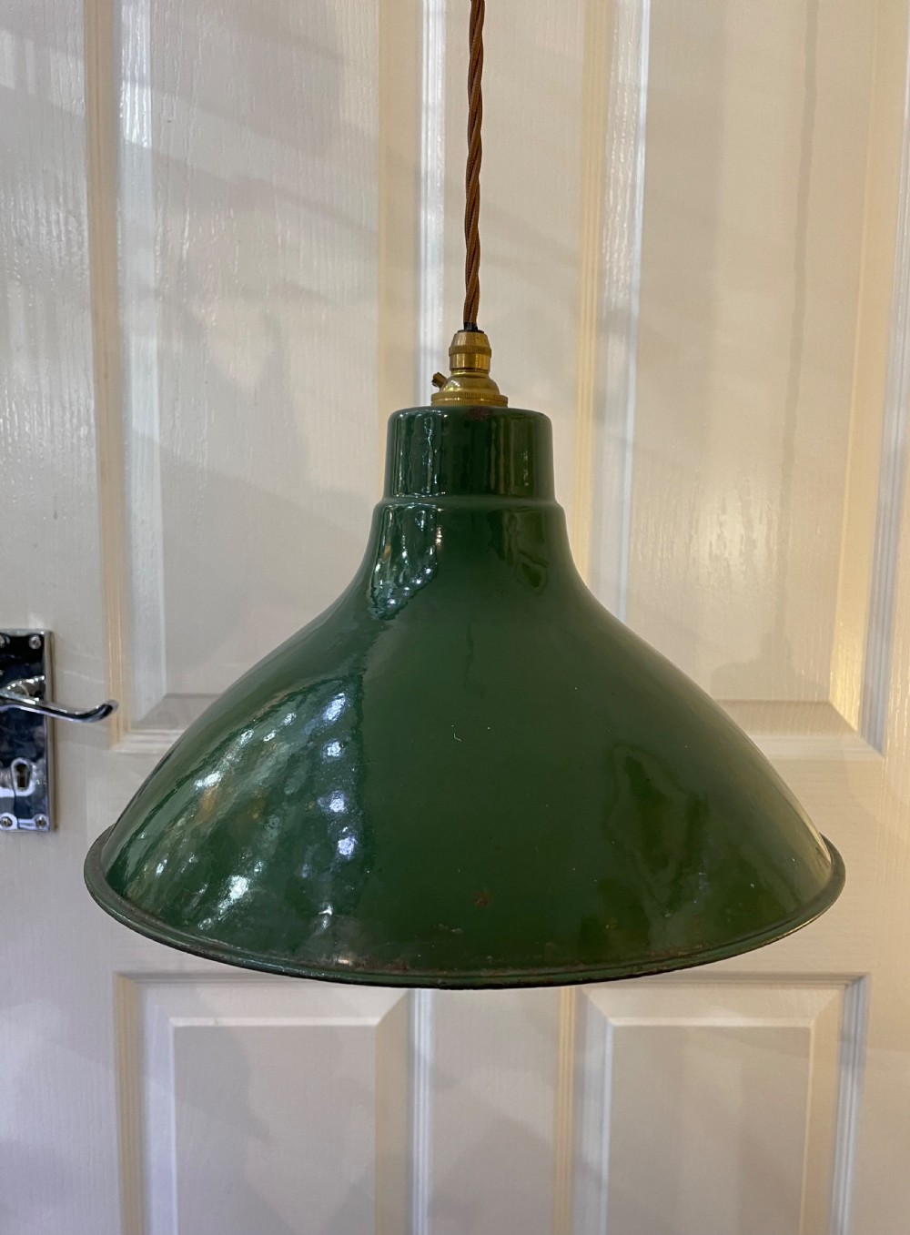 Industrial Green Enamel Pendant Shade Light