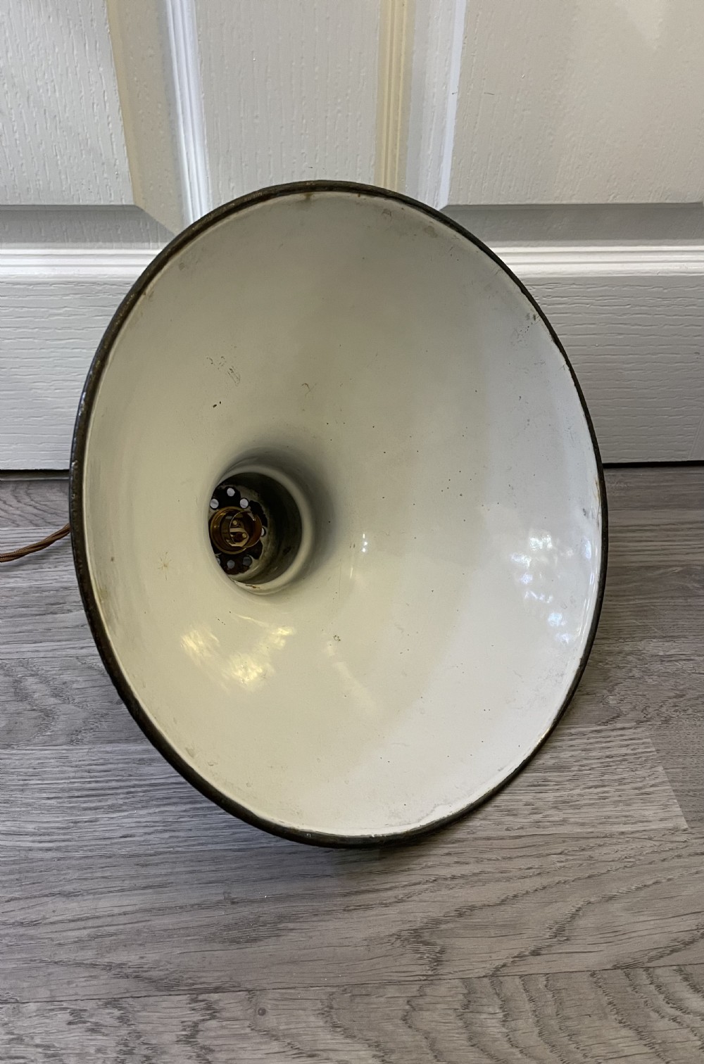 Industrial Green Enamel Pendant Shade Light View VI