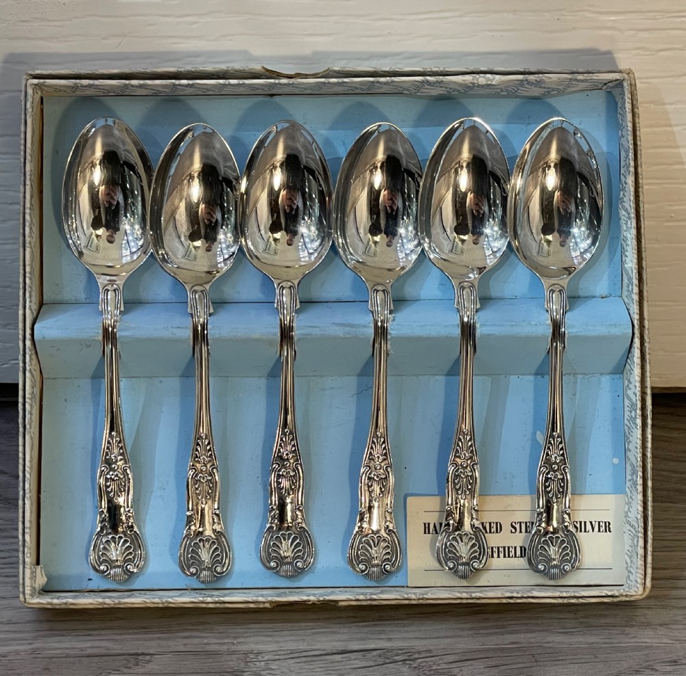Quality Set of Six Silver Teaspoons, Kings Pattern View II