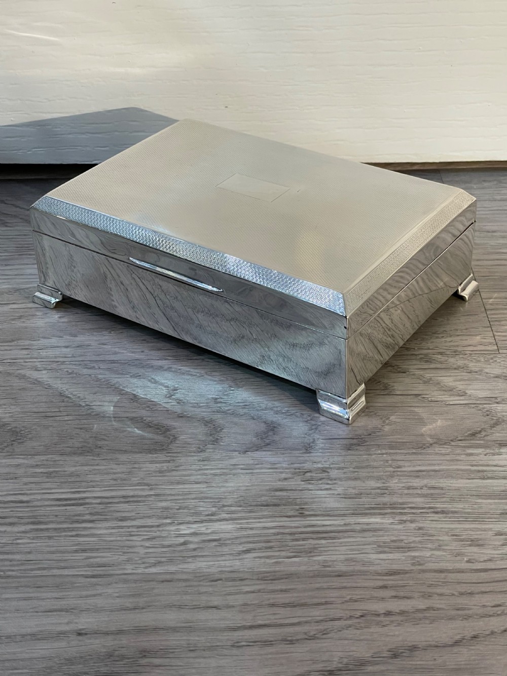 Art Deco Solid Silver Cigarette Box View VIII