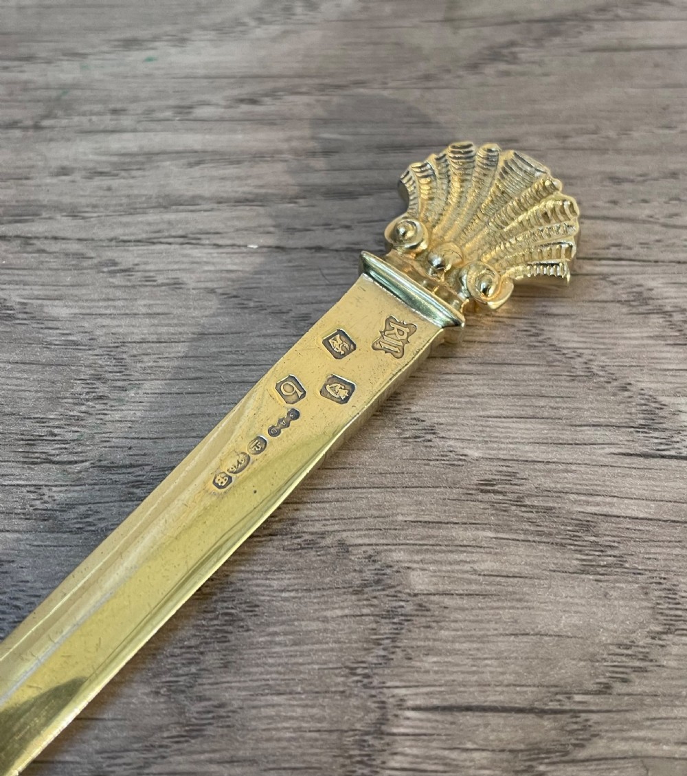 Irish Solid Silver Gilt Letter Opener View II