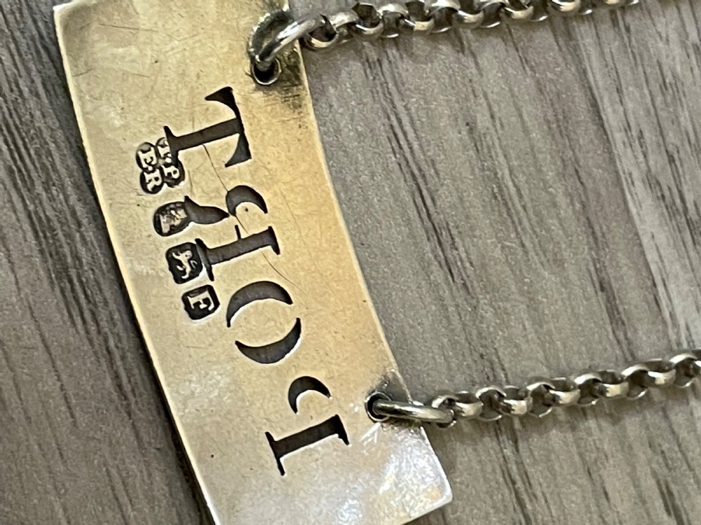 George III Silver Port Decanter Label by Phipps & Robinson View III