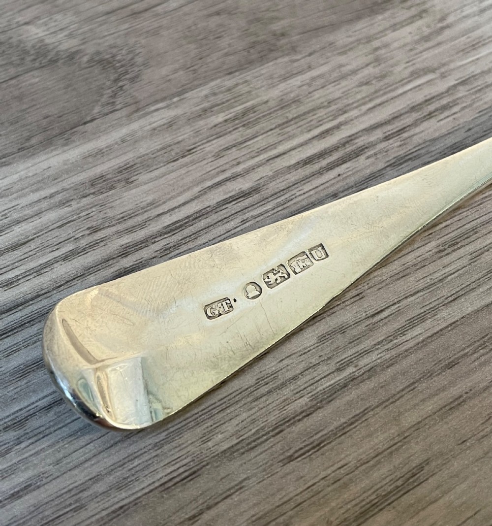 Pretty George III Silver Berry Spoon, Exeter 1816 View IX