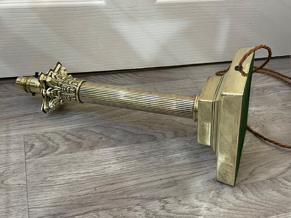 Victorian Brass Corinthian Table Lamp View VIII