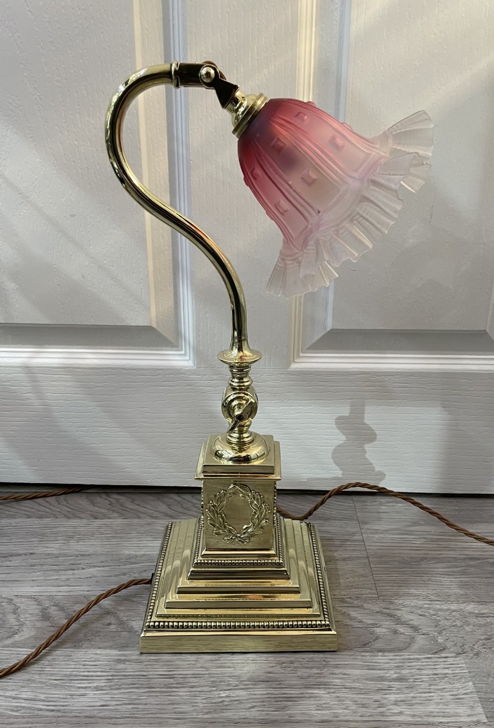 Quality Edwardian Brass Table Lamp