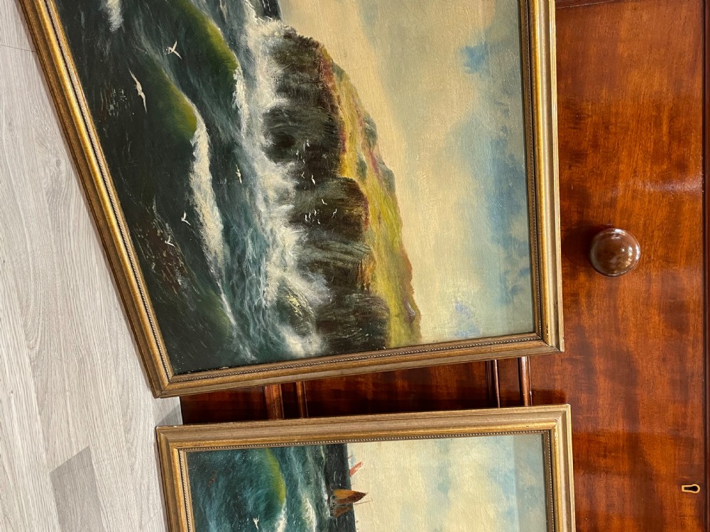 Pair of Marine Oil Paintings, Isle of Man by John Stanley Fox View IV
