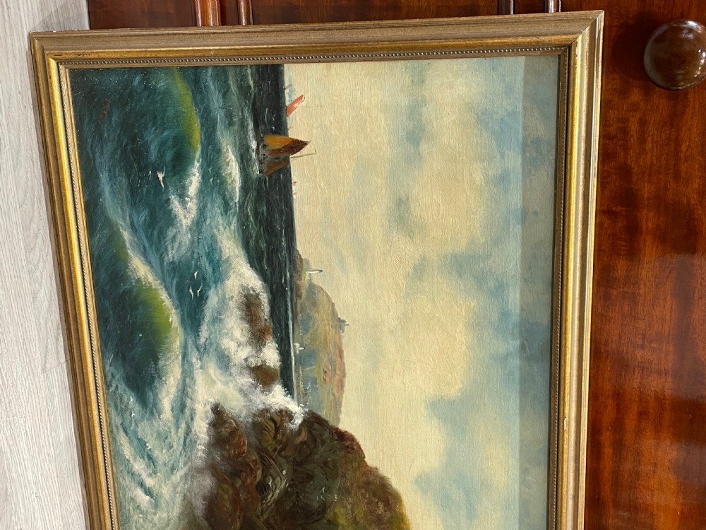 Pair of Marine Oil Paintings, Isle of Man by John Stanley Fox View V