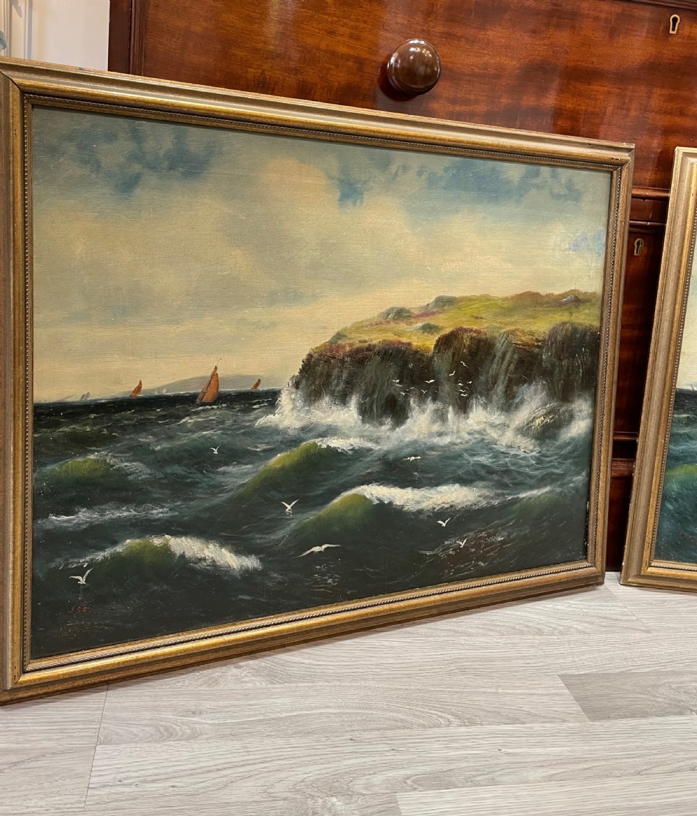 Pair of Marine Oil Paintings, Isle of Man by John Stanley Fox View VII