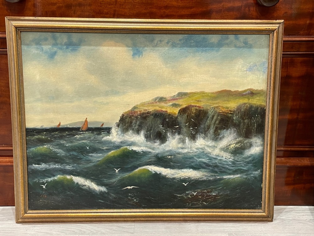 Pair of Marine Oil Paintings, Isle of Man by John Stanley Fox View VIII