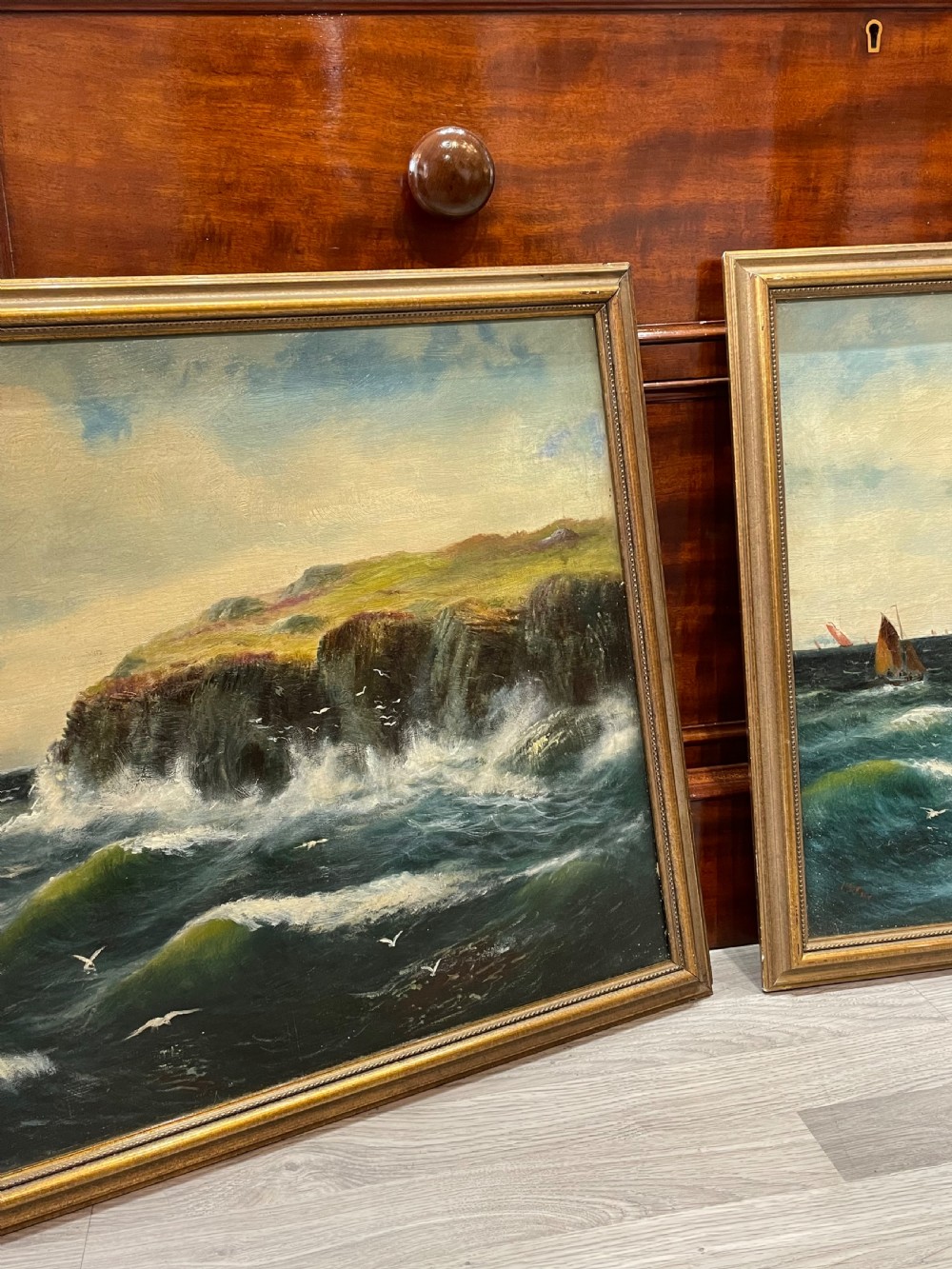 Pair of Marine Oil Paintings, Isle of Man by John Stanley Fox View X