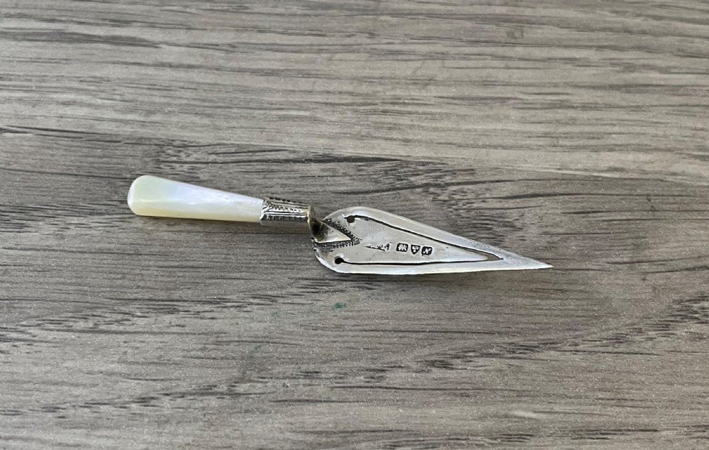 George V Silver and Mother of Pearl Bookmark