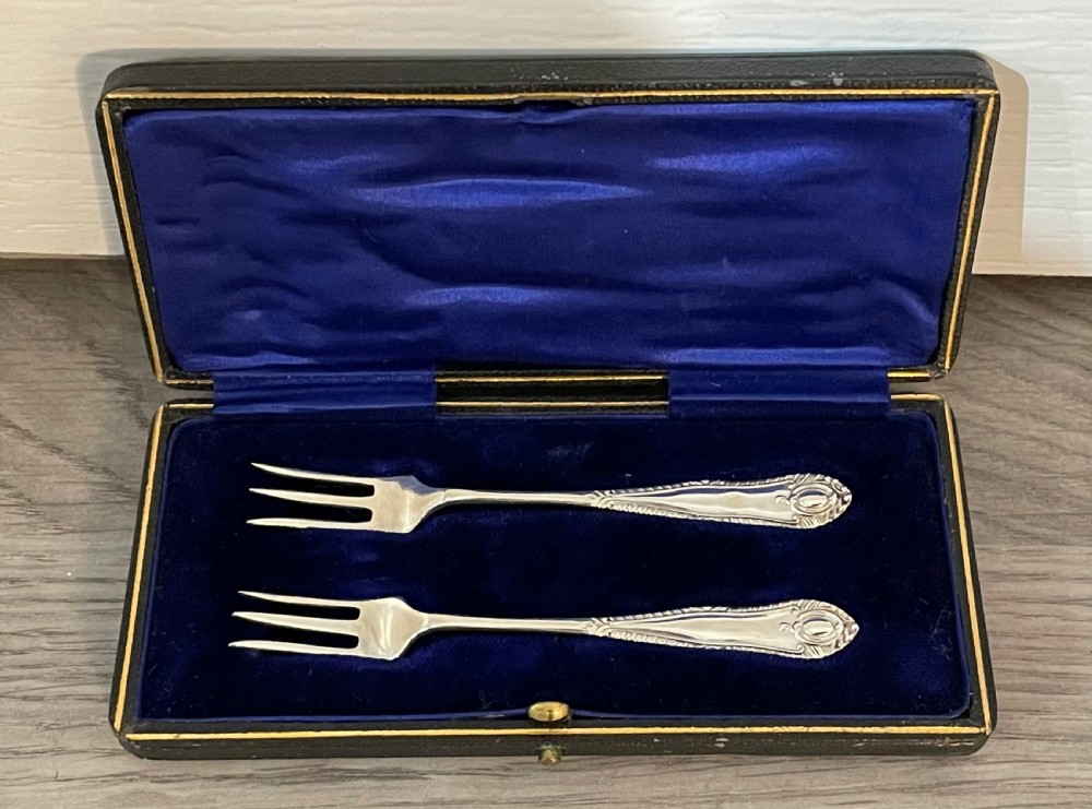 Pair of Edwardian Solid Silver Pickle Forks View VI
