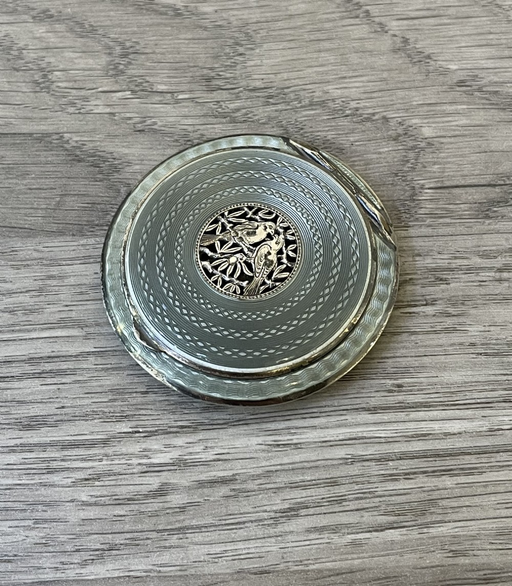 Beautiful Austrian Silver & Enamel Compact
