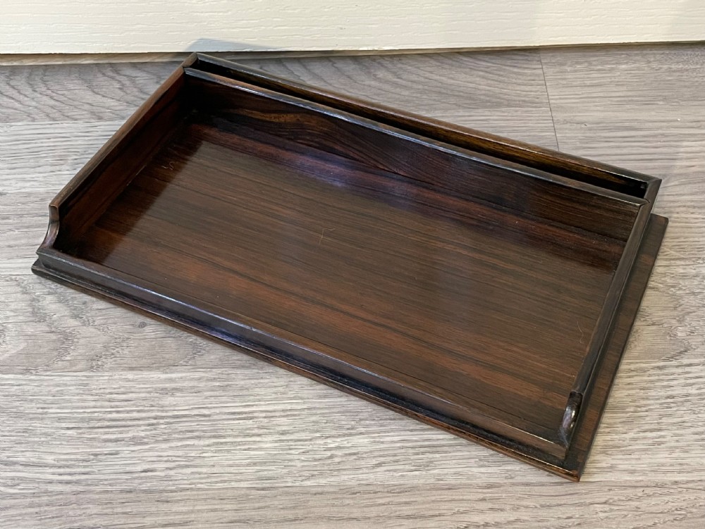 Edwardian Ebony Coromandel Desk Tidy