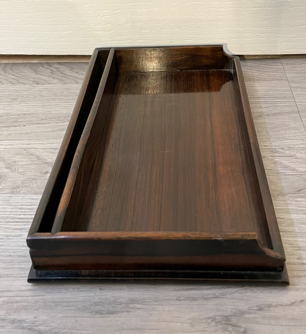 Edwardian Ebony Coromandel Desk Tidy View V