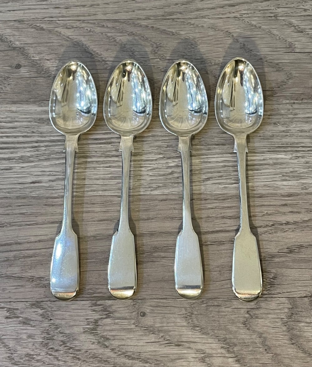 Four Victorian Silver Teaspoons, 1864
