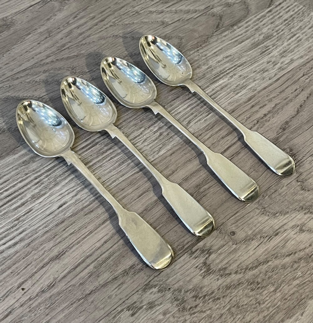Four Victorian Silver Teaspoons, 1864 View II