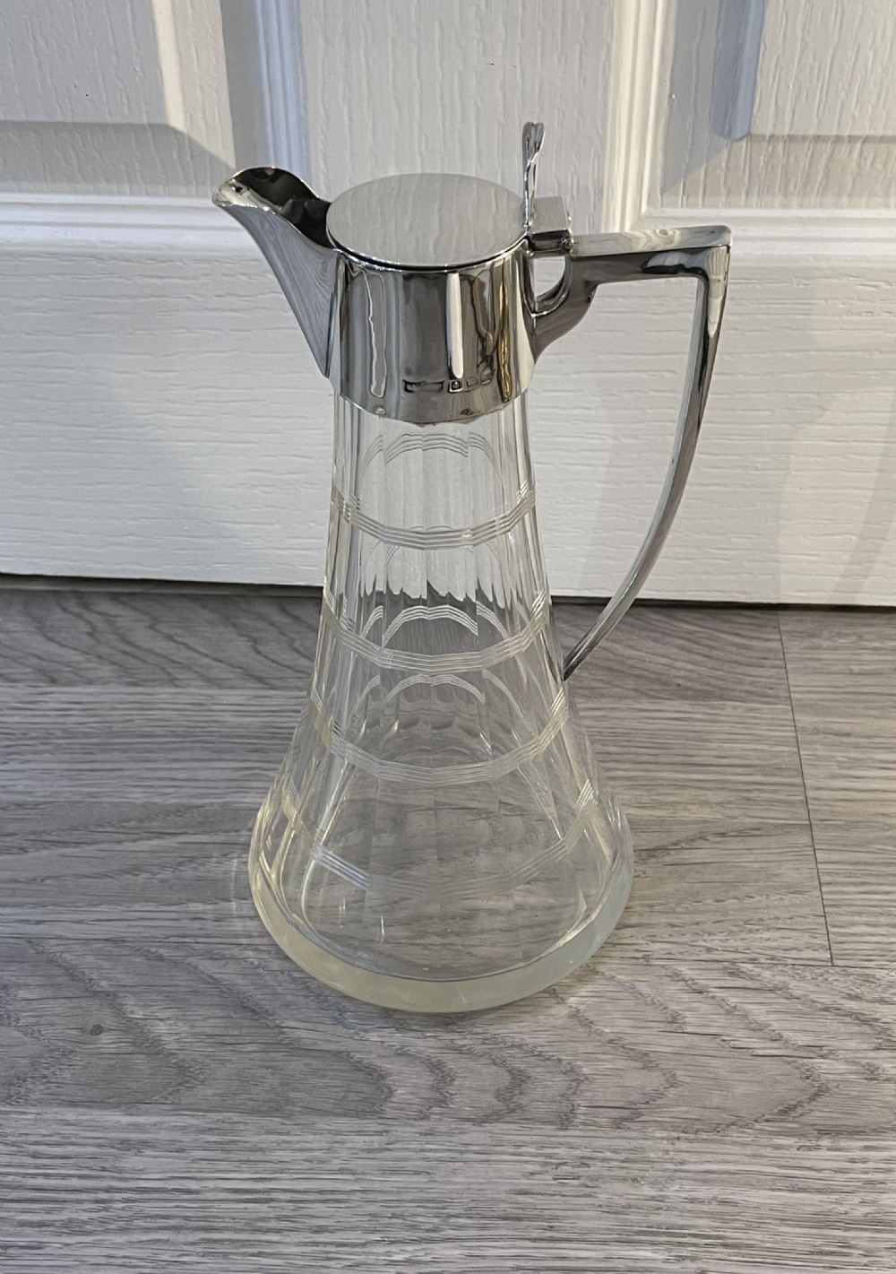 Edwardian Silver Mounted Claret Jug, 1907