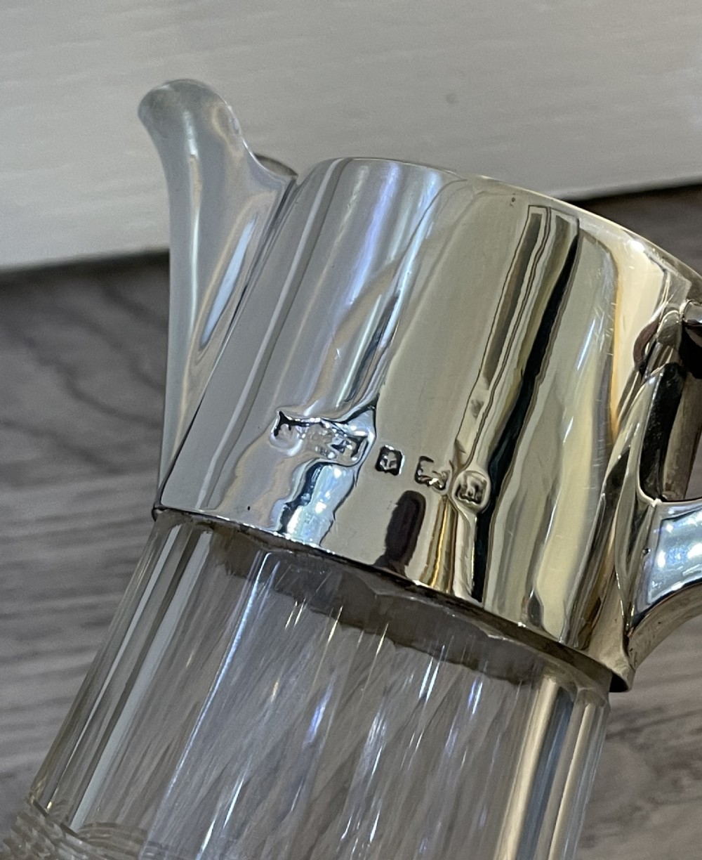 Edwardian Silver Mounted Claret Jug, 1907 View VII