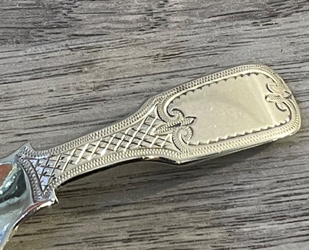 Victorian Solid Silver Caddy Spoon, Chester 1898 View III