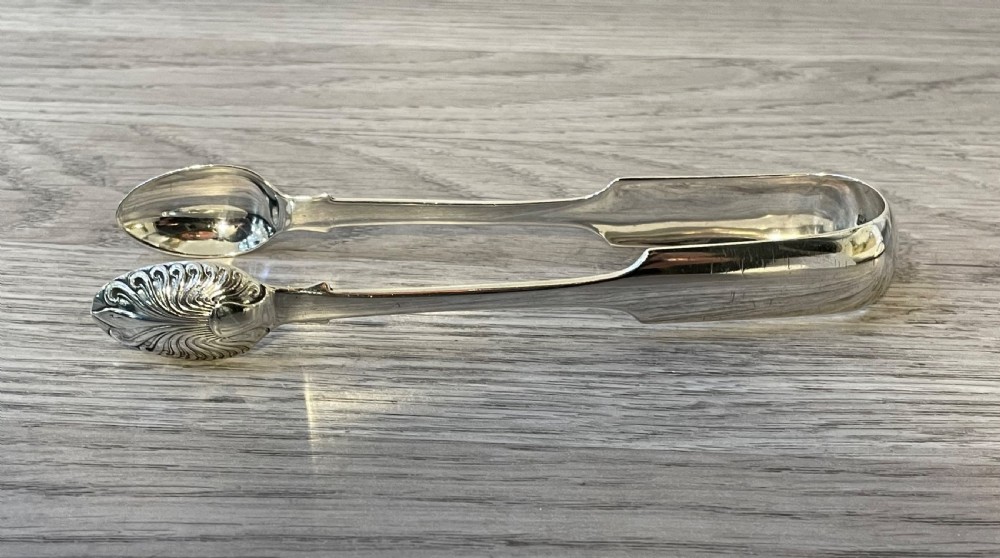 Pair of Victorian Silver Sugar Tongs, Glasgow 