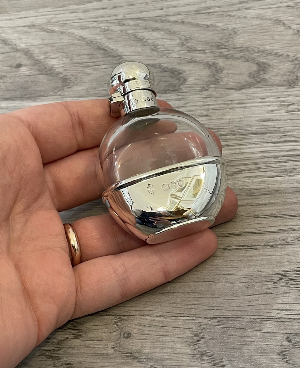 Victorian Miniature Pocket Hip Flask 1895 by George Betjemann & Sons. View II