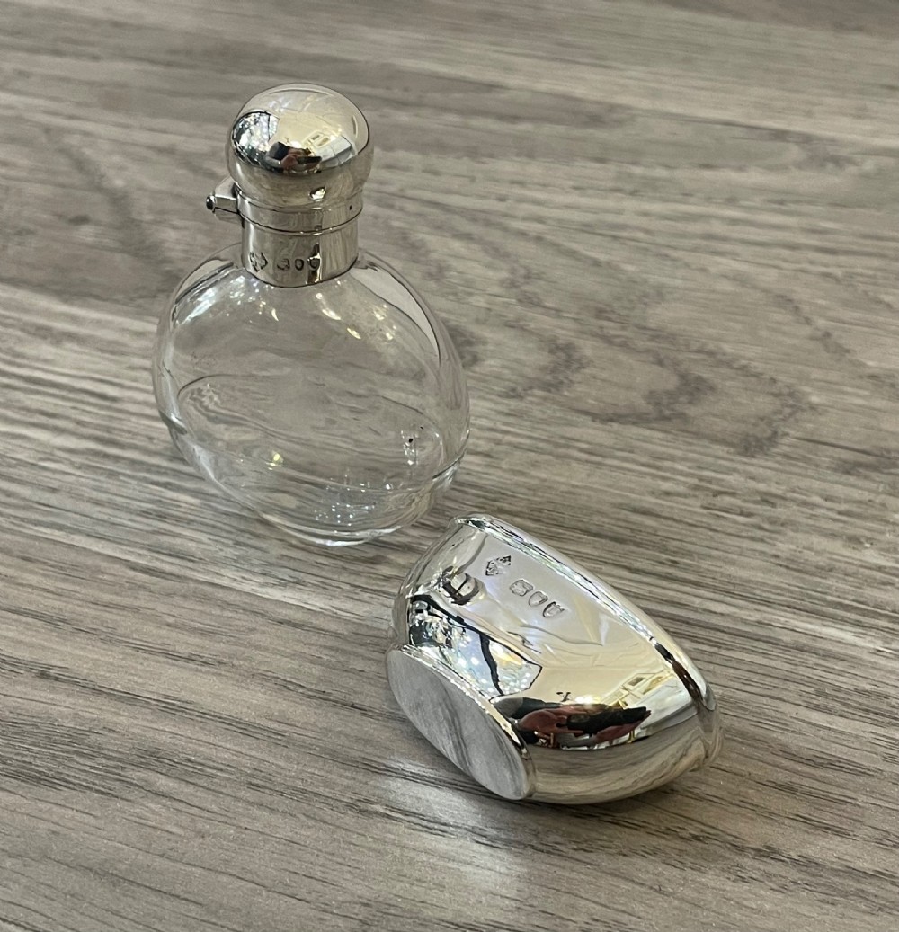 Victorian Miniature Pocket Hip Flask 1895 by George Betjemann & Sons. View IV