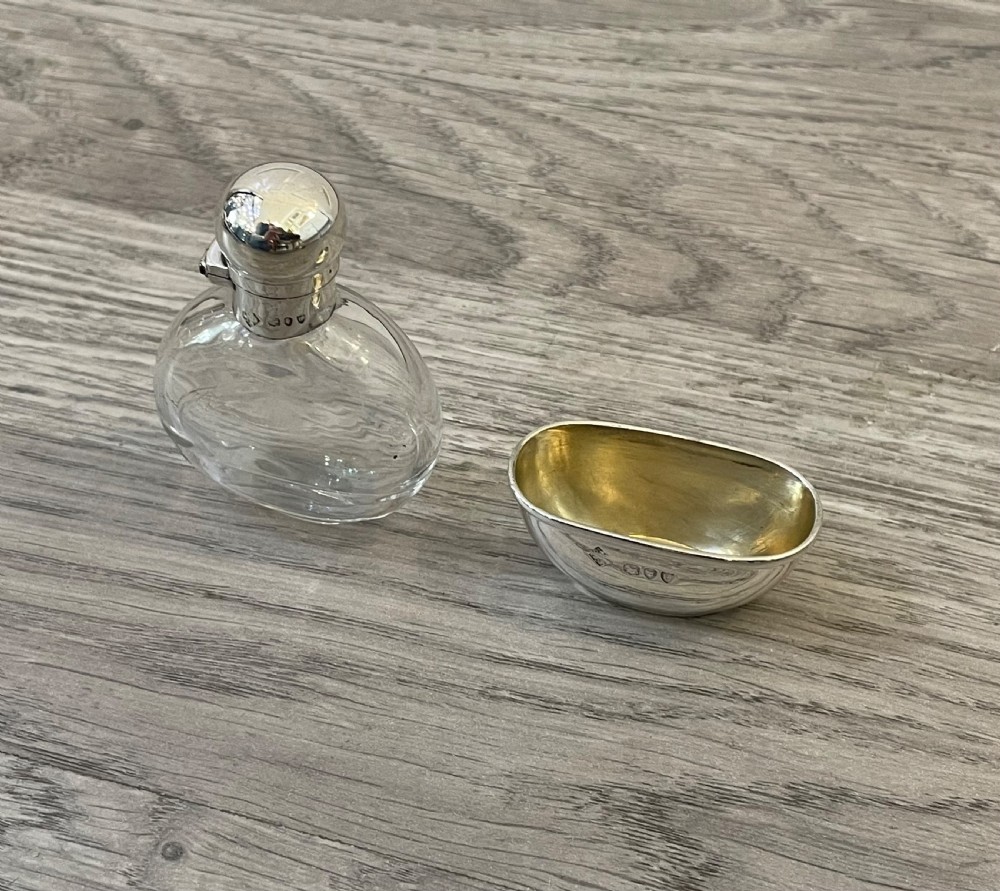 Victorian Miniature Pocket Hip Flask 1895 by George Betjemann & Sons. View V