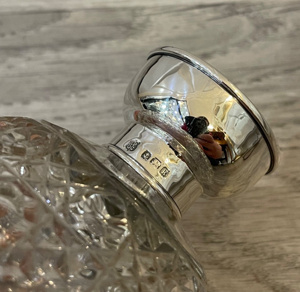 Edwardian Cut Glass & Silver Scent Perfume Bottle View IV