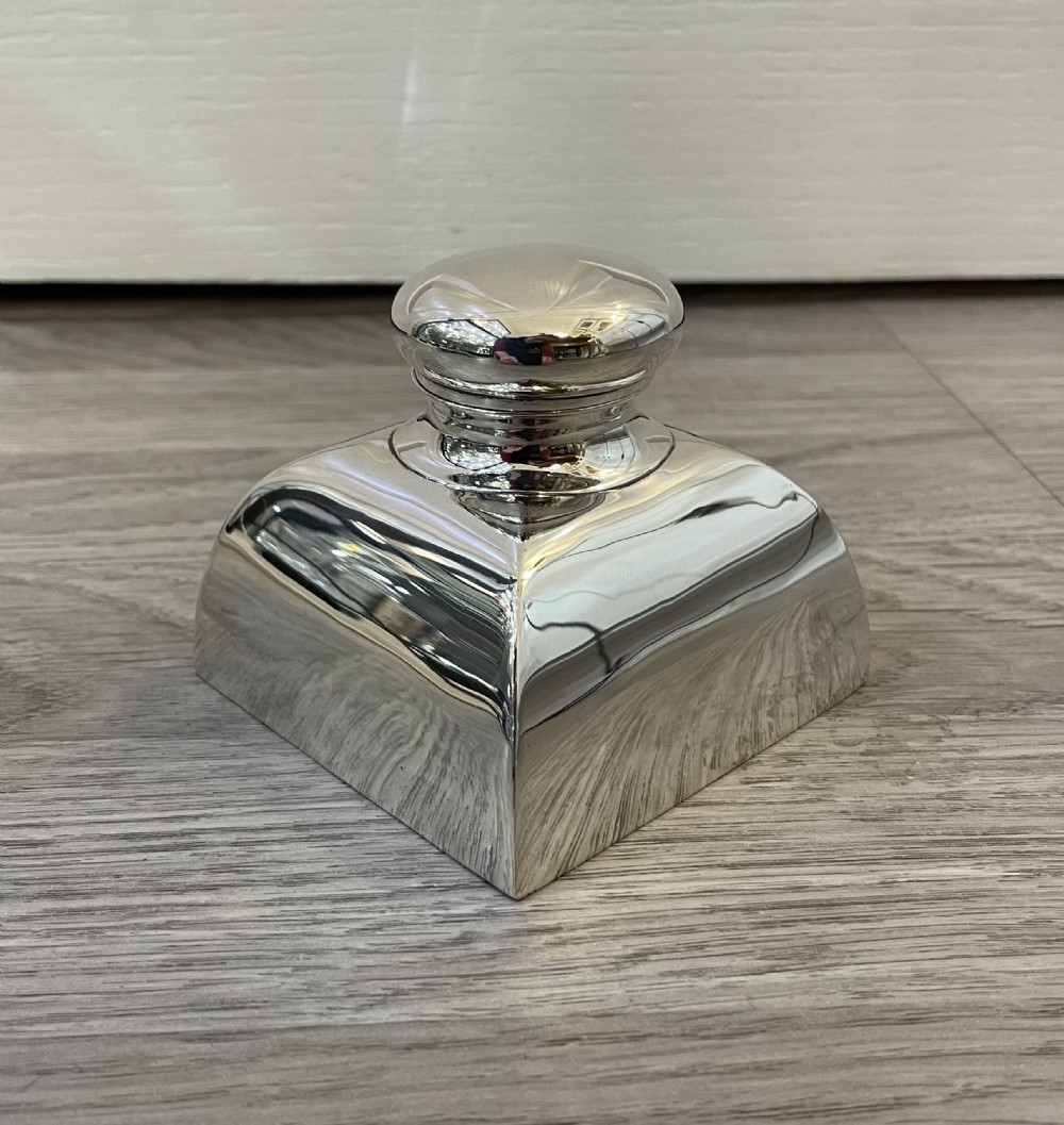 Super Quality Silver Inkwell by William Comyns, 1901