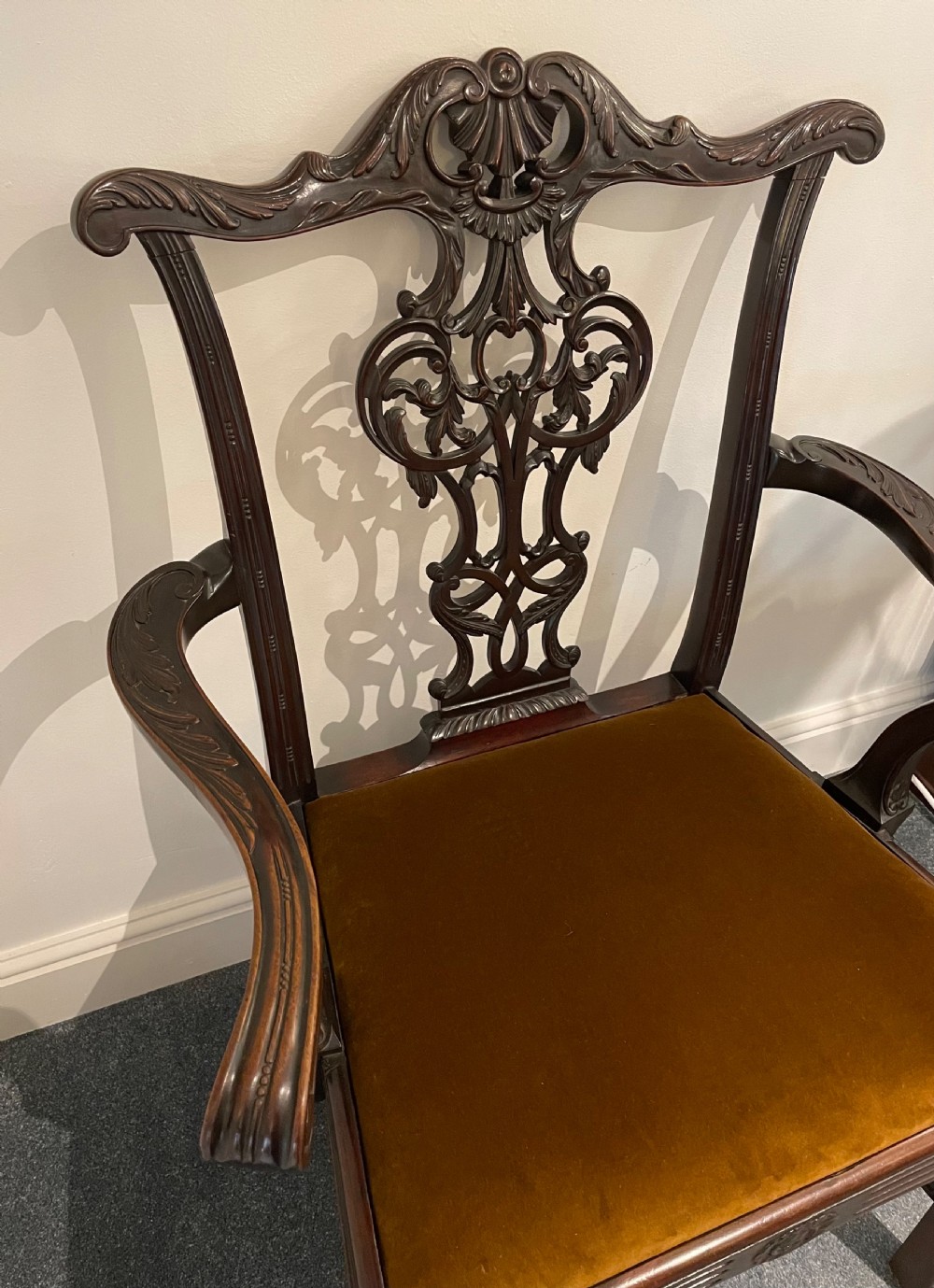 Impressive Mahogany Chippendale Style Chair View II
