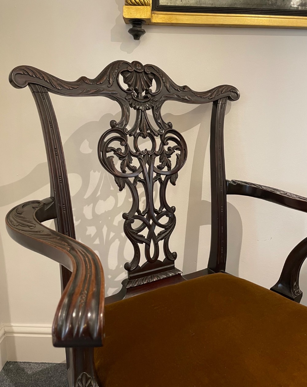 Impressive Mahogany Chippendale Style Chair View IV