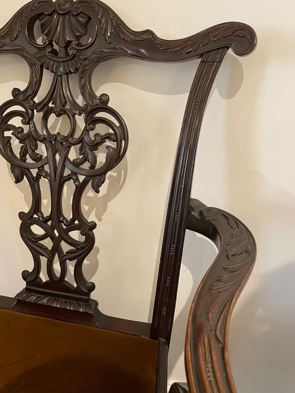 Impressive Mahogany Chippendale Style Chair View V