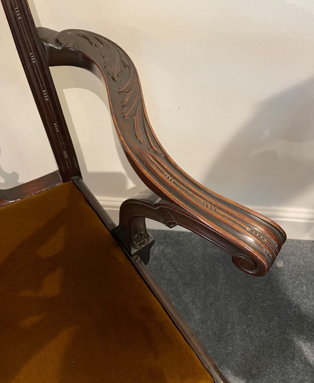 Impressive Mahogany Chippendale Style Chair View VIII