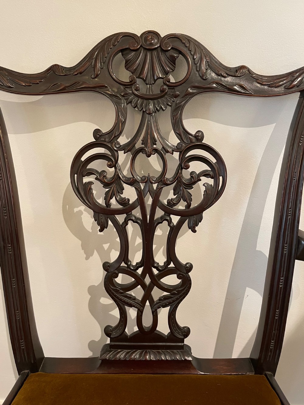 Impressive Mahogany Chippendale Style Chair View IX