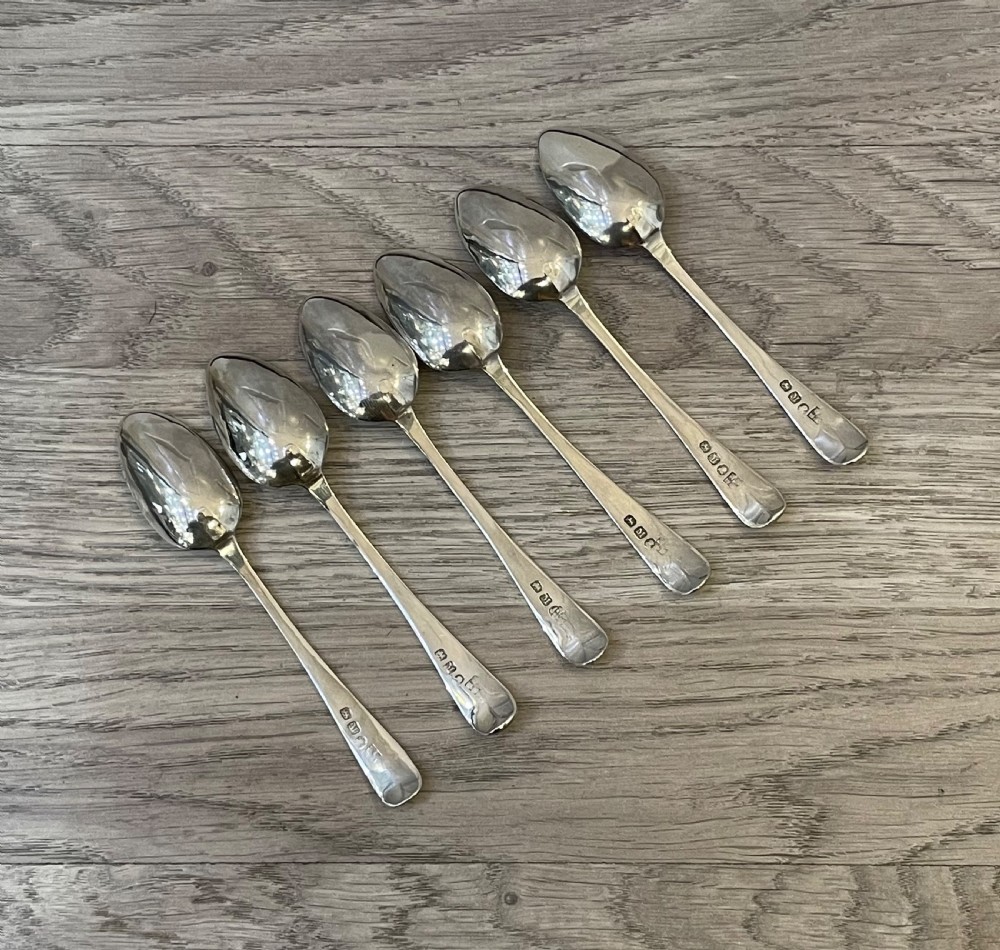Set of Six George III Bright Cut Silver Teaspoons View IV