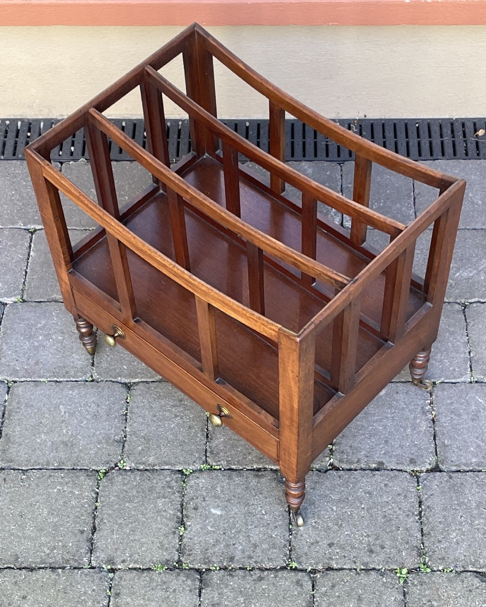 Georgian Mahogany Canterbury Magazine Rack  View III