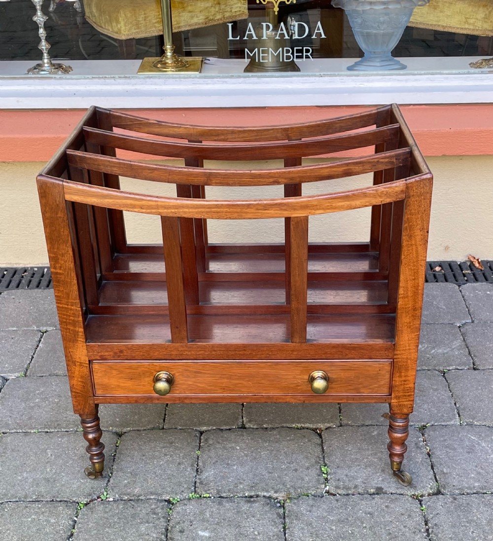 Georgian Mahogany Canterbury Magazine Rack  View IV