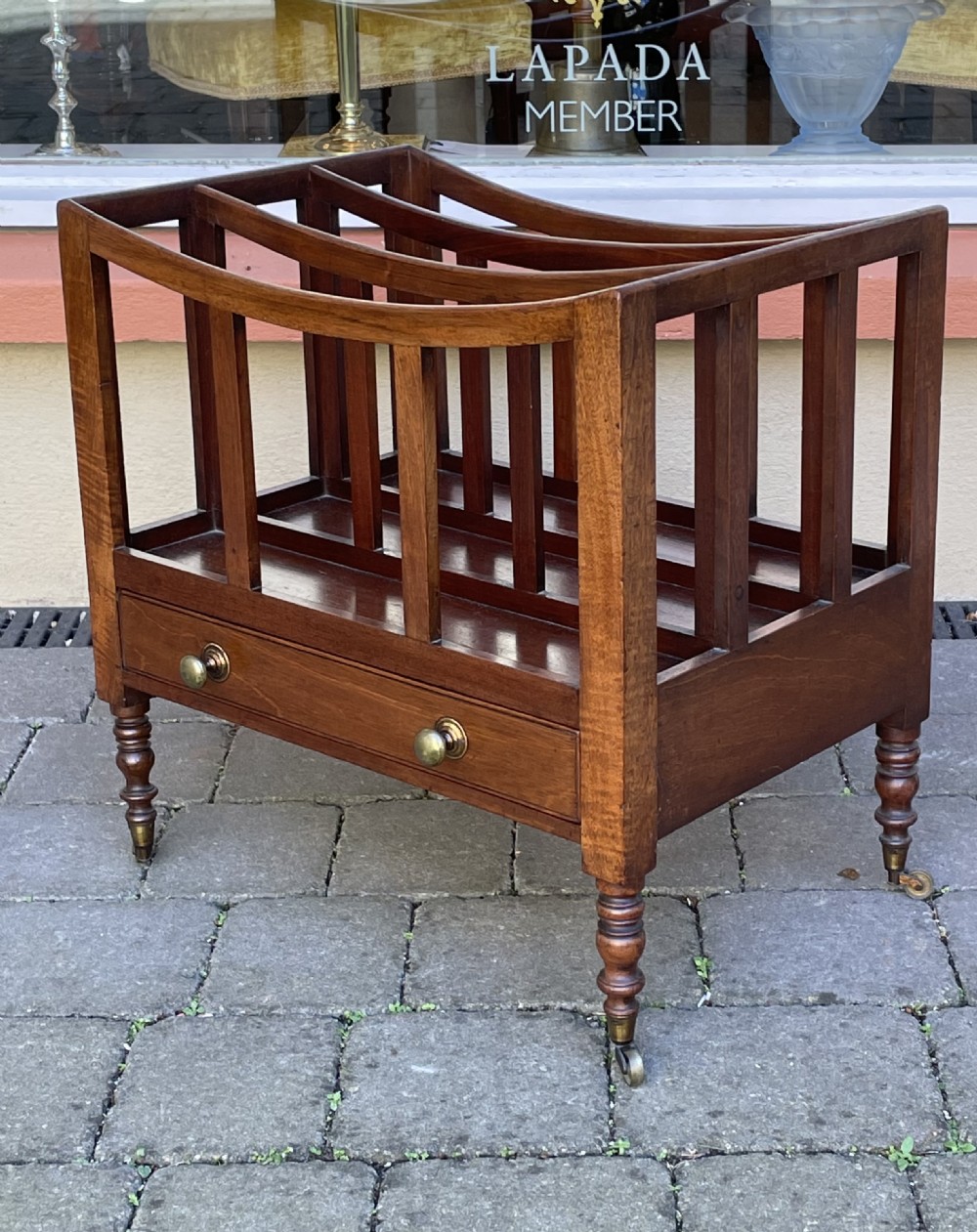 Georgian Mahogany Canterbury Magazine Rack  View VI