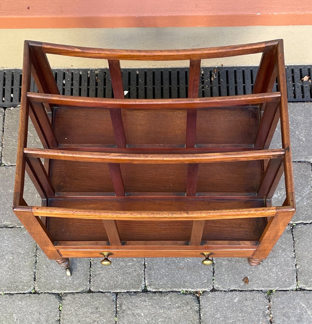 Georgian Mahogany Canterbury Magazine Rack  View VIII
