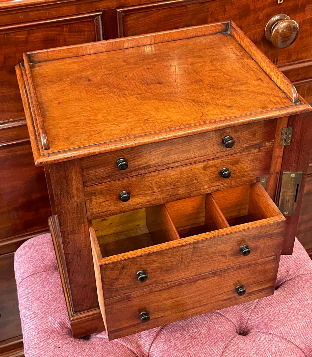 Miniature Victorian Wellington Chest Jewellery Box View III