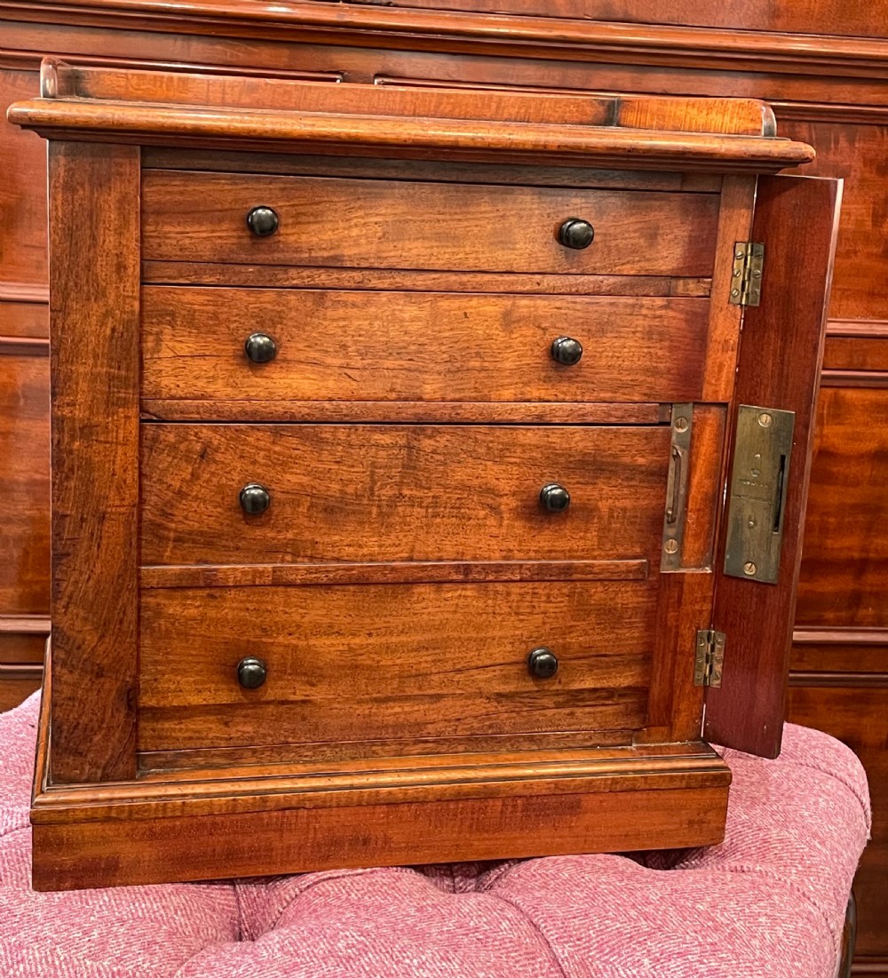 Miniature Victorian Wellington Chest Jewellery Box View IV