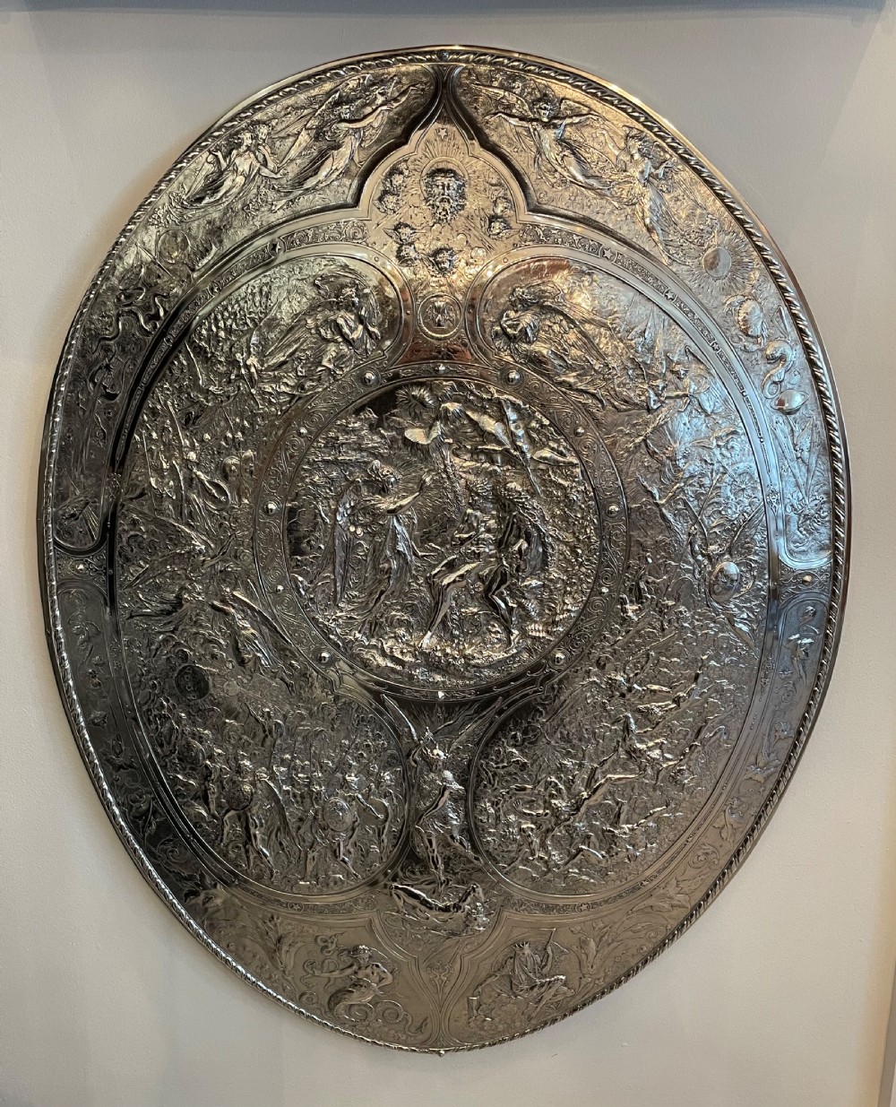 Rare Victorian Electrotype Milton Shield by Elkington